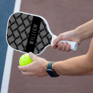 Modern Basket Weave Minimal Pickleball Paddle