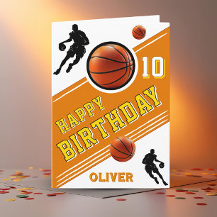 Modern Basketball Ball Player Themed Birthday  Card