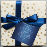 Modern Bat Mitzvah Blue Star of David Custom Party Favour Tags<br><div class="desc">Beautiful deep shades of dark blue create a texture like water on this formal Bat Mitzvah party favour tag. Elegant white minimalist script with your daughter's name on the subtle Star of David to celebrate her Jewish coming of age.</div>