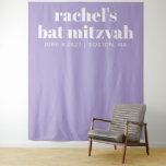 Modern Bat Mitzvah Purple Custom Photo Backdrop Tapestry<br><div class="desc">Modern Bat Mitzvah Lavender Purple Personalised Photo Backdrop</div>
