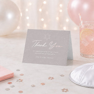 Modern Bat Mitzvah Thank You Card