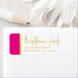 MODERN bat mitzvah ultra trendy pink gold  Return Address Label<br><div class="desc">Setup as a template it is easy to customise with your own text - make it yours! - - - - - - - - - - - - - - - - - - - - - - Love the design but want to see it altered - different colour...</div>