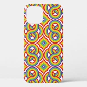 Modern batik motifs with various colourful, simple iPhone 12 case