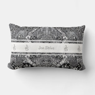 Modern BATIK Pattern Lumbar Cushion