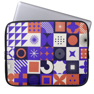 Modern Bauhaus: Bold Geometric Pattern. Laptop Sleeve