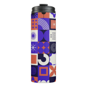 Modern Bauhaus: Bold Geometric Pattern. Thermal Tumbler