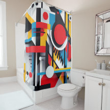 Modern Bauhaus Colourful Abstract Geometric Shapes