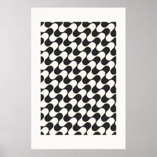Modern Bauhaus-Inspired Abstract Seamless Pattern  Poster