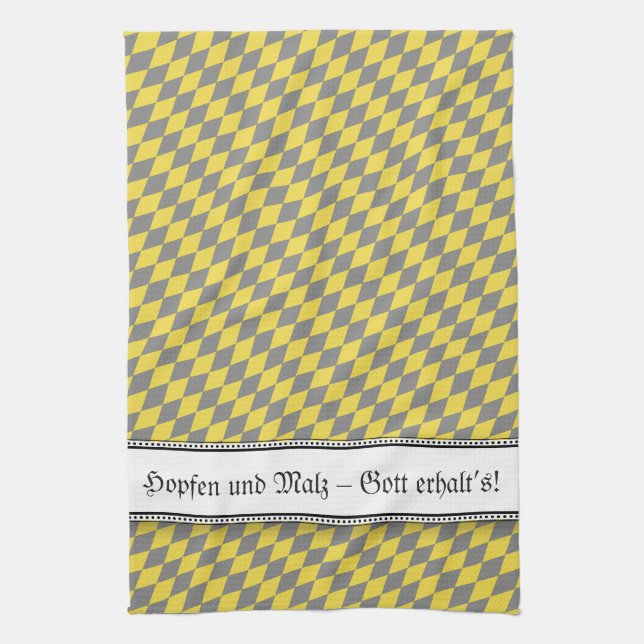 Modern Bavarian Statement Tea Towel (Vertical)