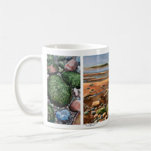 Modern Beach Art Browns /Tides Out/Seascape  Coffee Mug