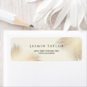 Modern Beach Coastal Frame Wedding   Return Address Label