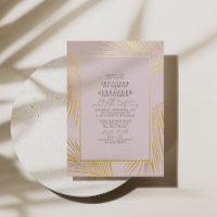 Modern Beach Coastal & RSVP QR Code Wedding Gold