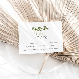 Modern Beach Destination Wedding RSVP Card