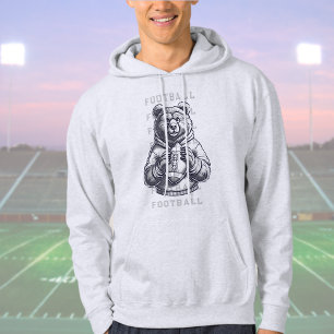 Modern Bear Personalised Football Hoodie