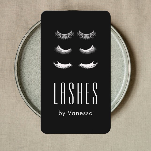 Modern Beauty Lashes Salon Qr Code Business Card (Creator Uploaded)