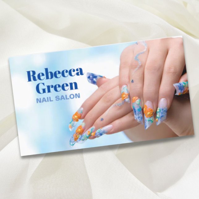 Modern beauty makeup manicure nails nail salon business card (Modern beauty makeup manicure nails nail salon business card)