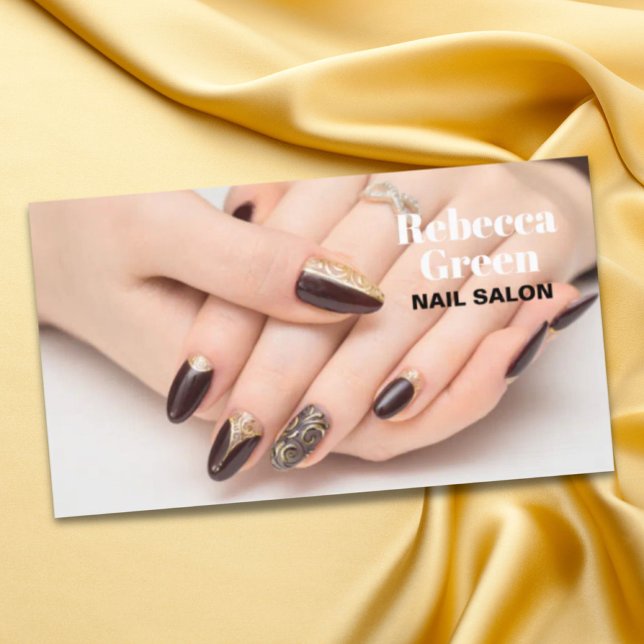 Modern beauty makeup manicure nails nail salon business card (Modern beauty makeup manicure nails nail salon business card)
