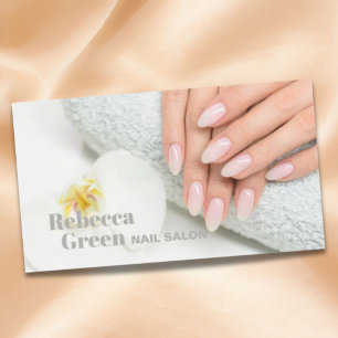 Modern beauty makeup manicure nails nail salon business card