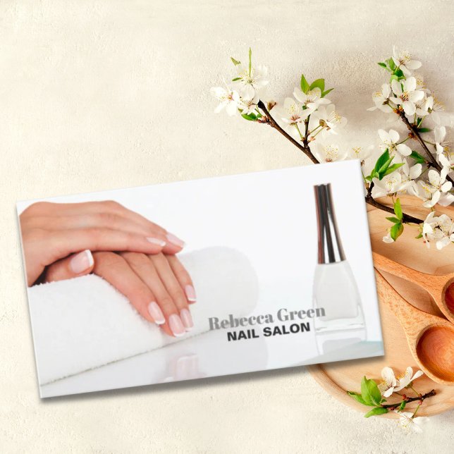 Modern beauty manicurist nail artist nail salon business card (Creator Uploaded)
