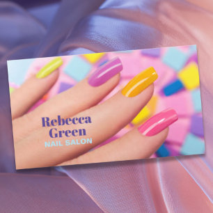 Modern beauty manicurist nail artist nail salon business card