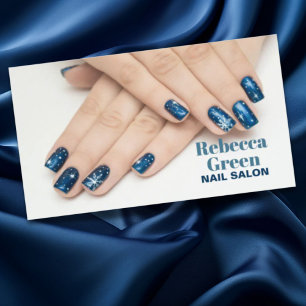 Modern beauty manicurist nail artist nail salon business card