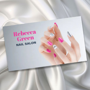Modern beauty manicurist nail artist nail salon business card