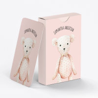 Modern Beauty Pastel Pink Teddy Bear With Name