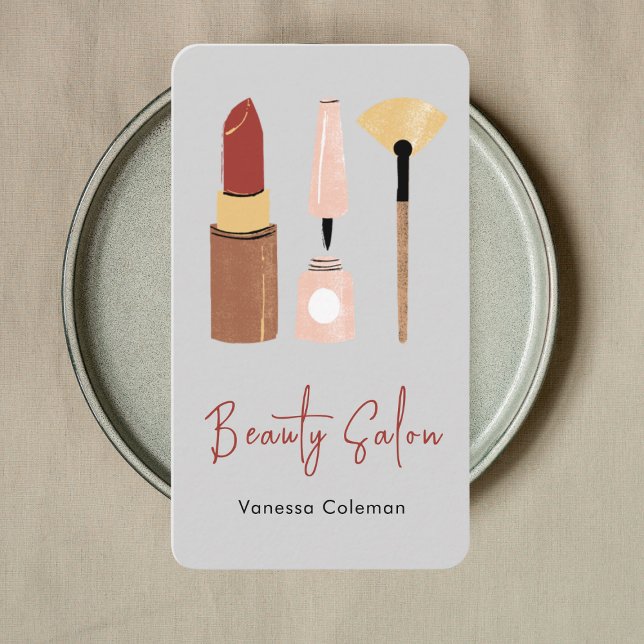 Modern Beauty Salon Minimal Qr Code Business Card (Creator Uploaded)