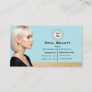 Modern Beauty Salon Photo Logo Business Card