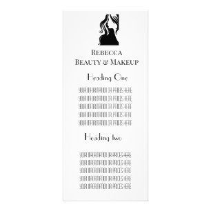 Modern Beauty Salon Pricing or Service Rack Card