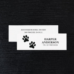 Modern Beauty Simple  Pet Care Professional Logo Mini Business Card