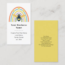 Modern Beekeper Apiary Organic Honey Retro Rainbow