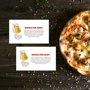 Modern Beer Diaper Books For Baby Shower Enclosure Card