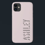 Modern beige bold typography name iPhone 11 case<br><div class="desc">Modern beige bold typography name  iPhone 11 Case</div>
