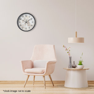 Modern Beige Brown Marble Clock