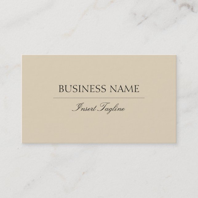 Modern Beige Business Card (Front)