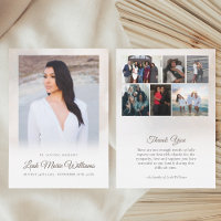 Modern Beige Clouds Memorial Funeral