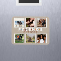 Modern Beige Friends Forever Postage Stamp Photo