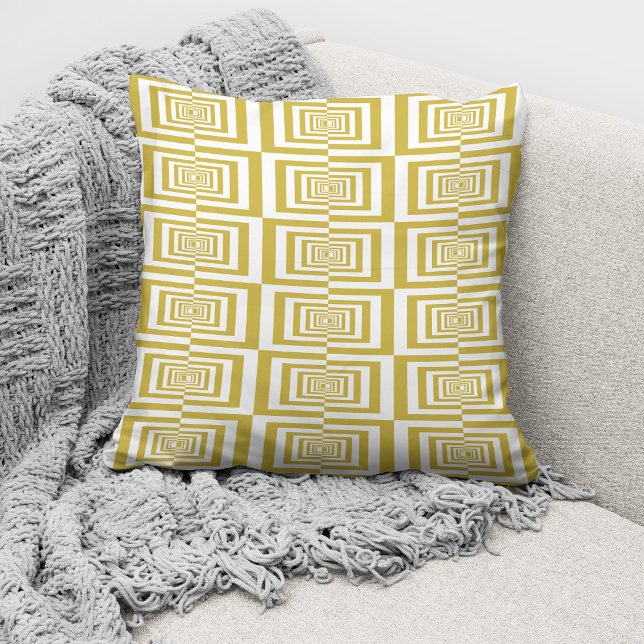 Modern Beige Geometric Pattern Cushion (Creator Uploaded)