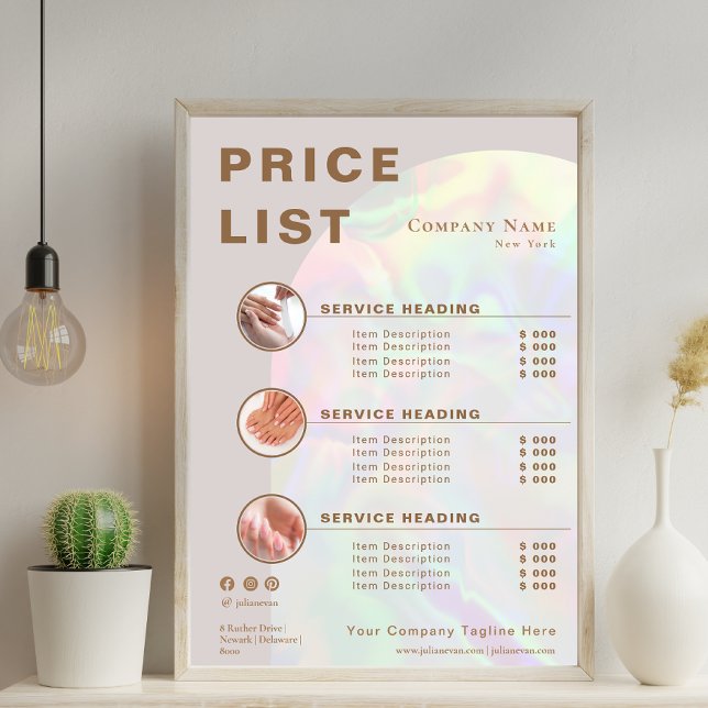 Modern Beige Holographic Arch Service Price List (Modern Beige Holographic Arch Service Price List)