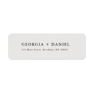 Modern Beige Names Return Address Label