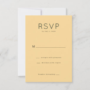 Modern Beige RSVP Card