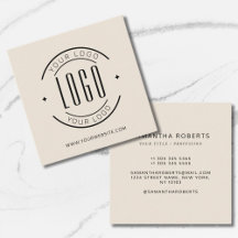 Modern beige simple add your logo