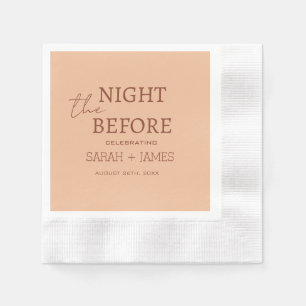 Modern Beige Terracotta Rehearsal Dinner Wedding Napkin