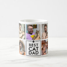 Modern Best Cat Dad 7-Photo Collage