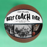 Modern BEST COACH EVER Cool Street Style Photos Basketball<br><div class="desc">Perfect for the coolest coach: The BEST COACH EVER customised basketball with 3 favourite photos in colour, his name, and a thank you message, as well as team name and year of the season. Great Thank You gift for graduation or an awesome surprise for his birthday, surely a keepsake he'll...</div>