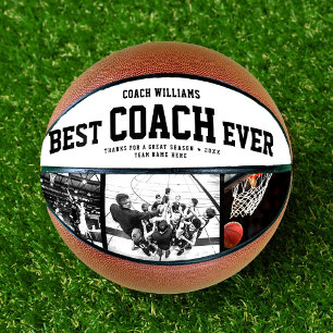 Modern BEST COACH EVER Cool Trendy Colour Photos Basketball