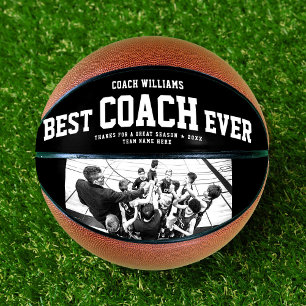 Modern BEST COACH EVER Cool Trendy Photo Basketball