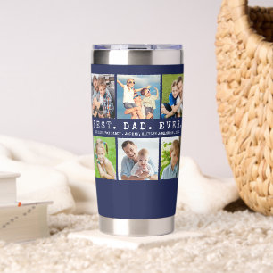 Modern BEST DAD EVER 12 Photos Insulated Tumbler