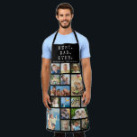 Modern BEST DAD EVER 19 Photo Collage Custom Apron<br><div class="desc">Create a custom colour photo apron utilising this easy-to-upload photo collage template with 19 pictures in various shapes and sizes and personalised with names or your custom text in your choice of text and background colours in EDIT (shown in white text on black). ASSISTANCE: For help with design modification or...</div>